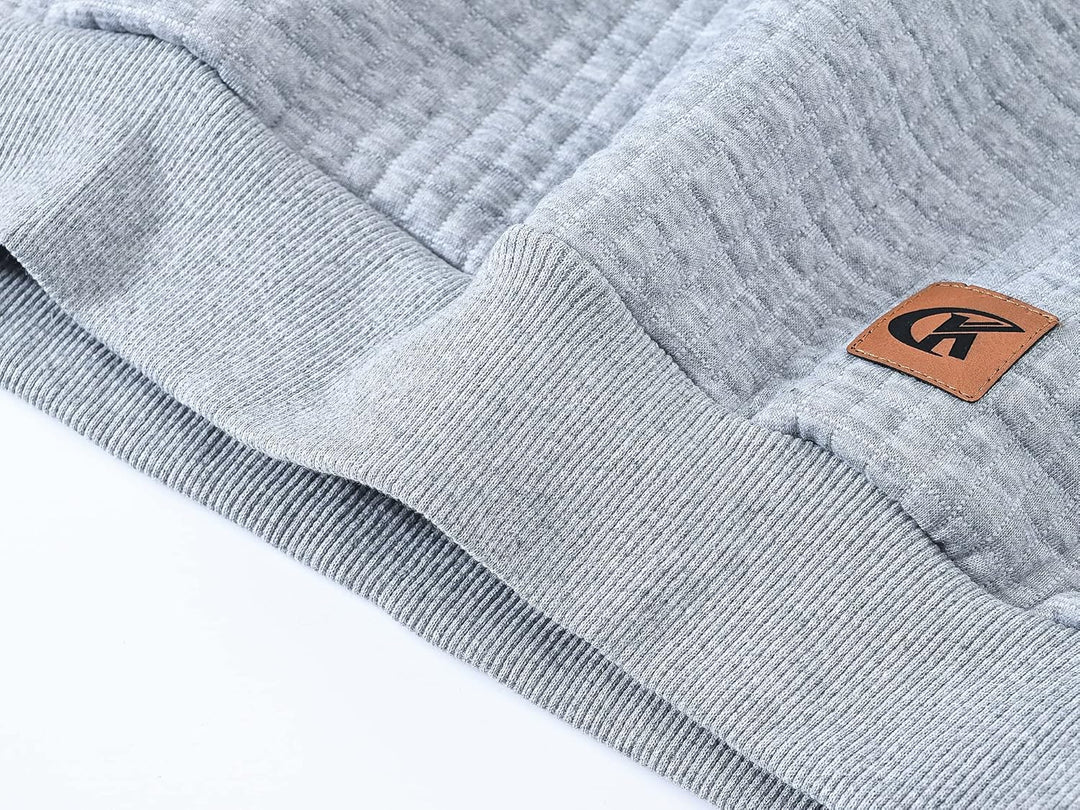 YuKaiChen Herren Kapuzenpullover Casual Langarm Karierten Kordelzug Jacquard Hooded Sweat mit Fleece