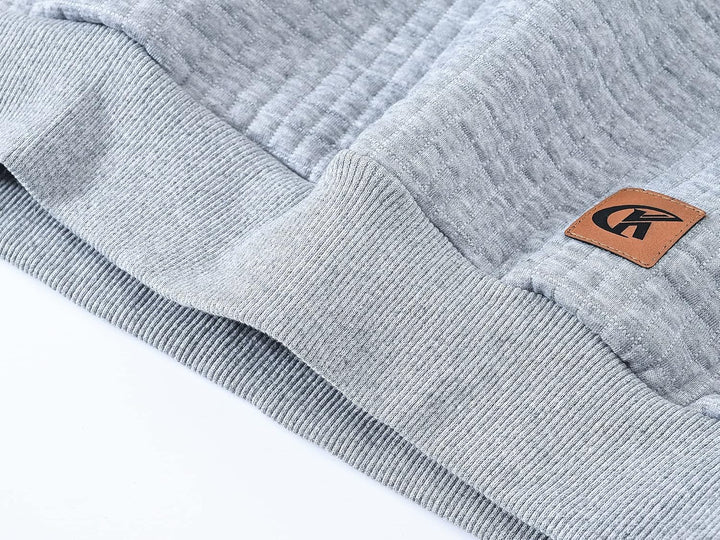 YuKaiChen Herren Kapuzenpullover Casual Langarm Karierten Kordelzug Jacquard Hooded Sweat mit Fleece