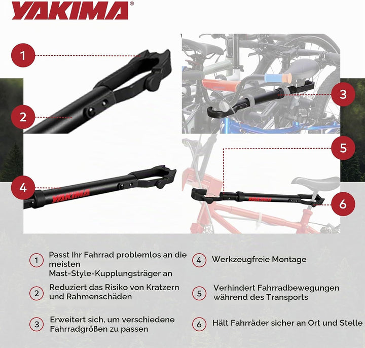 YAKIMA - TubeTop Hitch Mounted Bike Rack einfarbig, einfarbig