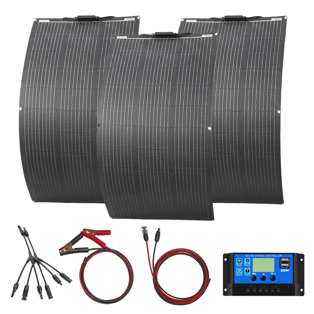 3 * 100W ETFE Flexibles Solarpanel Kit etfe 300W Biegsames solarmodul Kit 30A Solar Laderegler für W