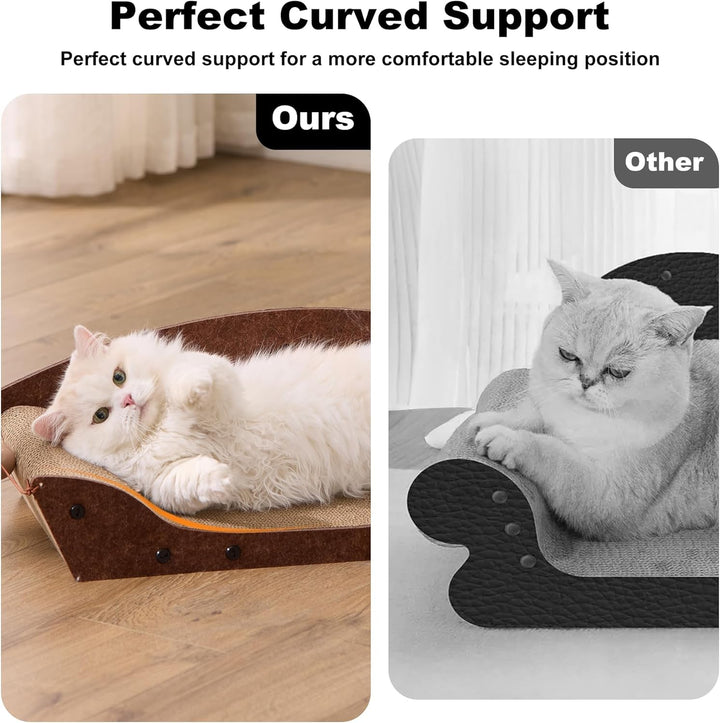 Kratzbrett für Katzen, 66cm - grosses Katzenkratzbretter aus hochwertiger Pappe, Katzenkratzpads mit