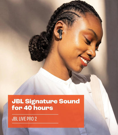 JBL Live Pro 2 TWS – Wasserdichte, True-Wireless In-Ear-Kopfhörer mit Noise-Cancelling in Silber – M