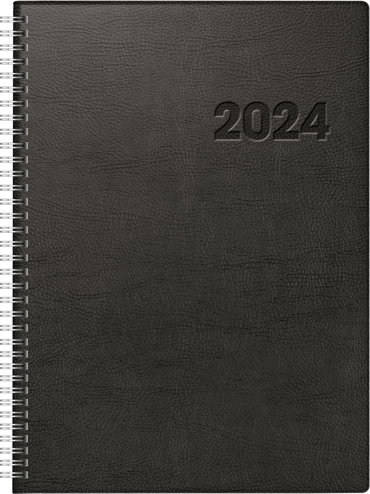 rido/idé Tageskalender Modell Conform 2024 1 Seite = 1 Tag Blattgrösse 21 x 29,1 cm schwarz
