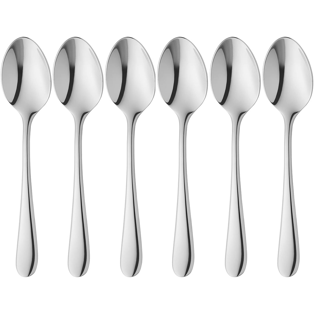 WMF Merit Espressolöffel Set 6-teilig, 10,8 cm, Cromargan protect Edelstahl poliert, kratzbeständig,