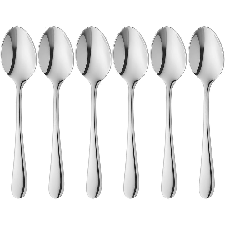 WMF Merit Espressolöffel Set 6-teilig, 10,8 cm, Cromargan protect Edelstahl poliert, kratzbeständig,