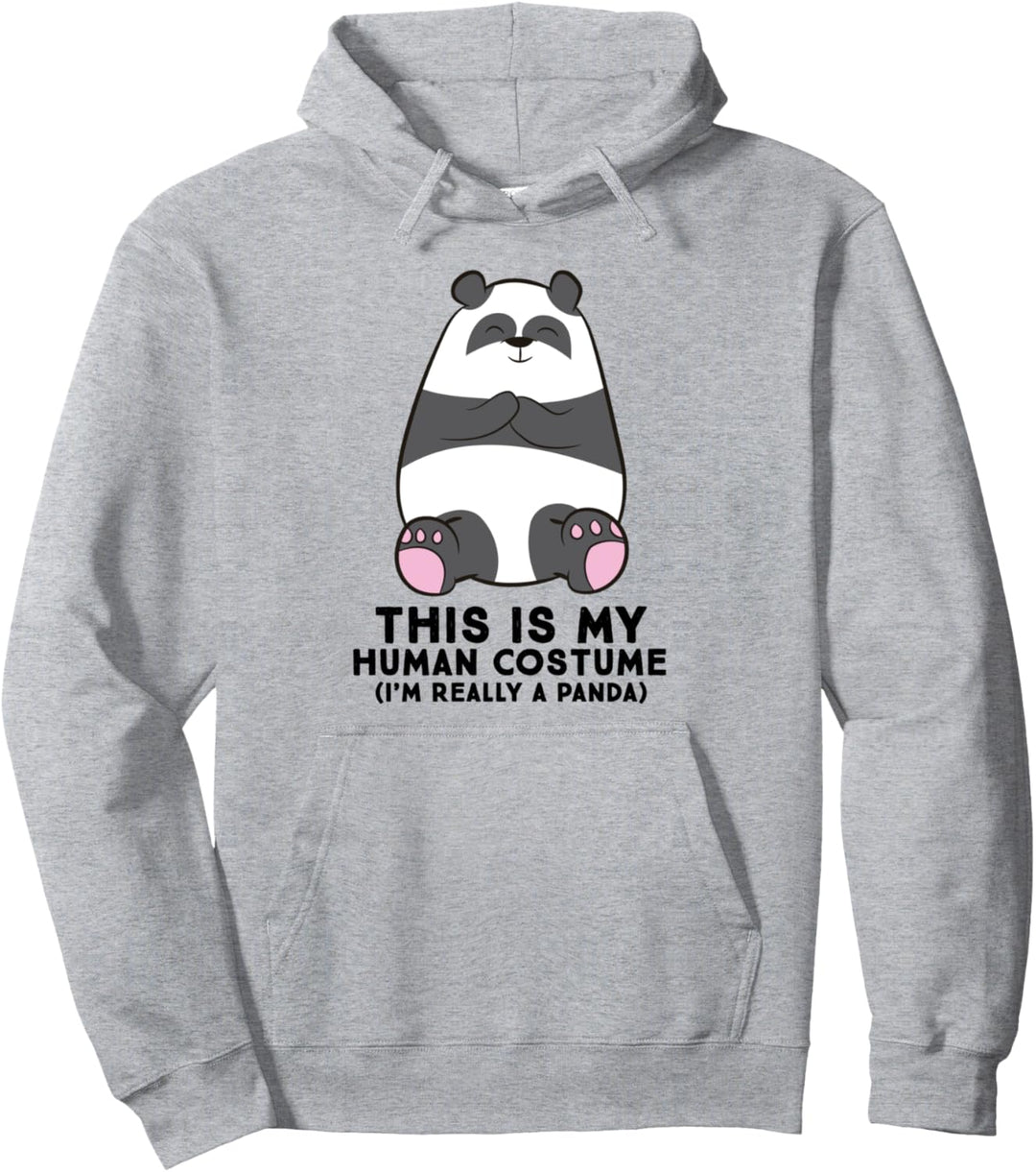Panda Das ist mein menschliches Kostüm Ich bin wirklich ein Panda Pullover Hoodie
