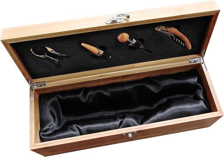 CASE ELEGANCE Wein Geschenk Box - Weinzubehör für 0,7 Liter Flaschen - Dekantierset Sommelier Set -