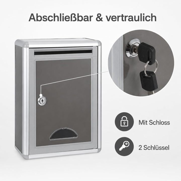 Gadpiparty Briefkasten, Spendenbox AbschliessBar, für Unternehmen Beschwerdebox Wasserdicht Sicher