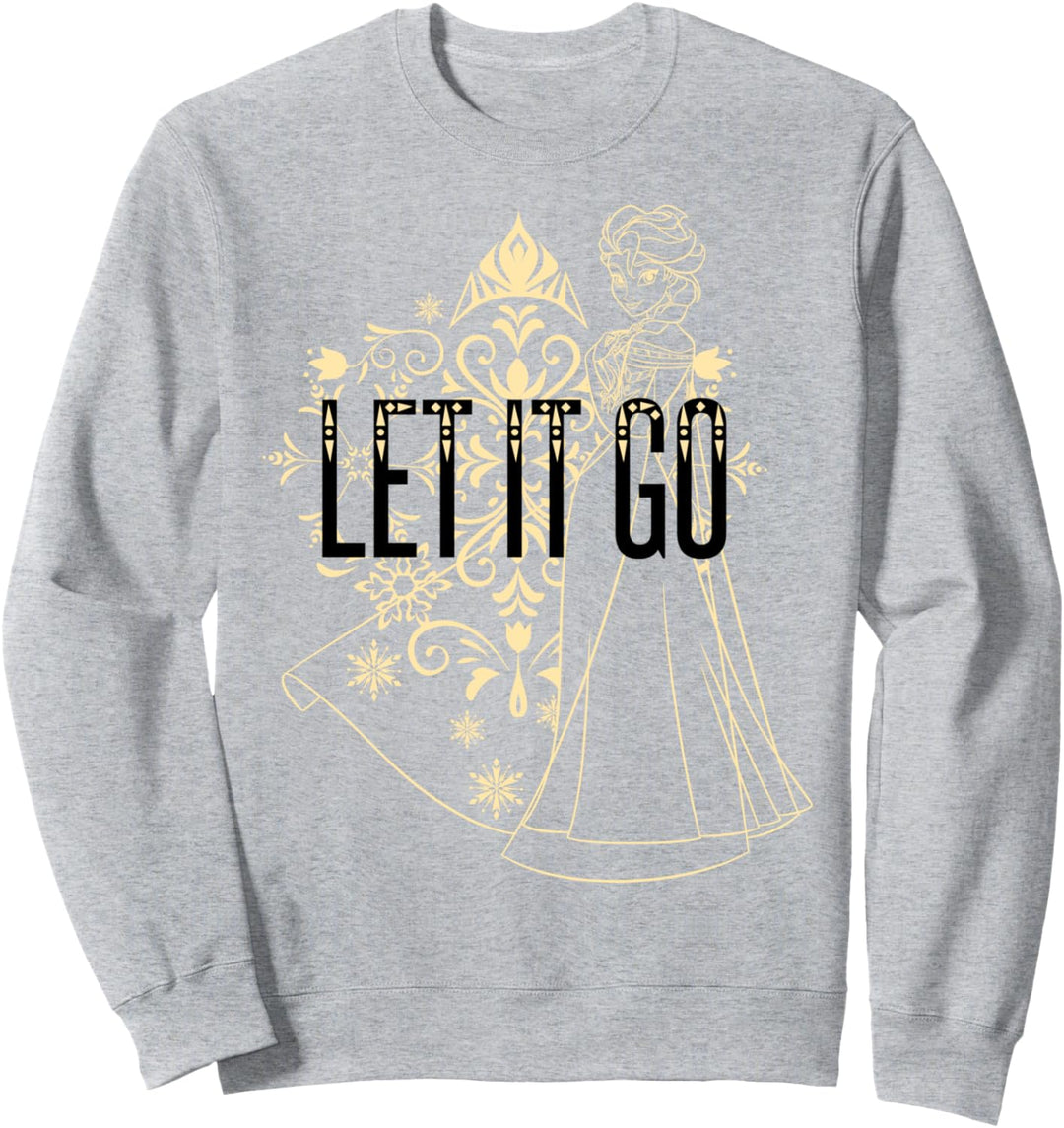 Disney Frozen Elsa Let It Go Outline Portrait Sweatshirt