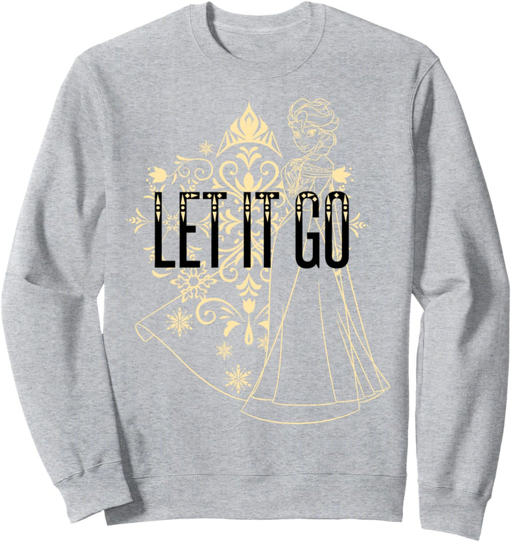 Disney Frozen Elsa Let It Go Outline Portrait Sweatshirt
