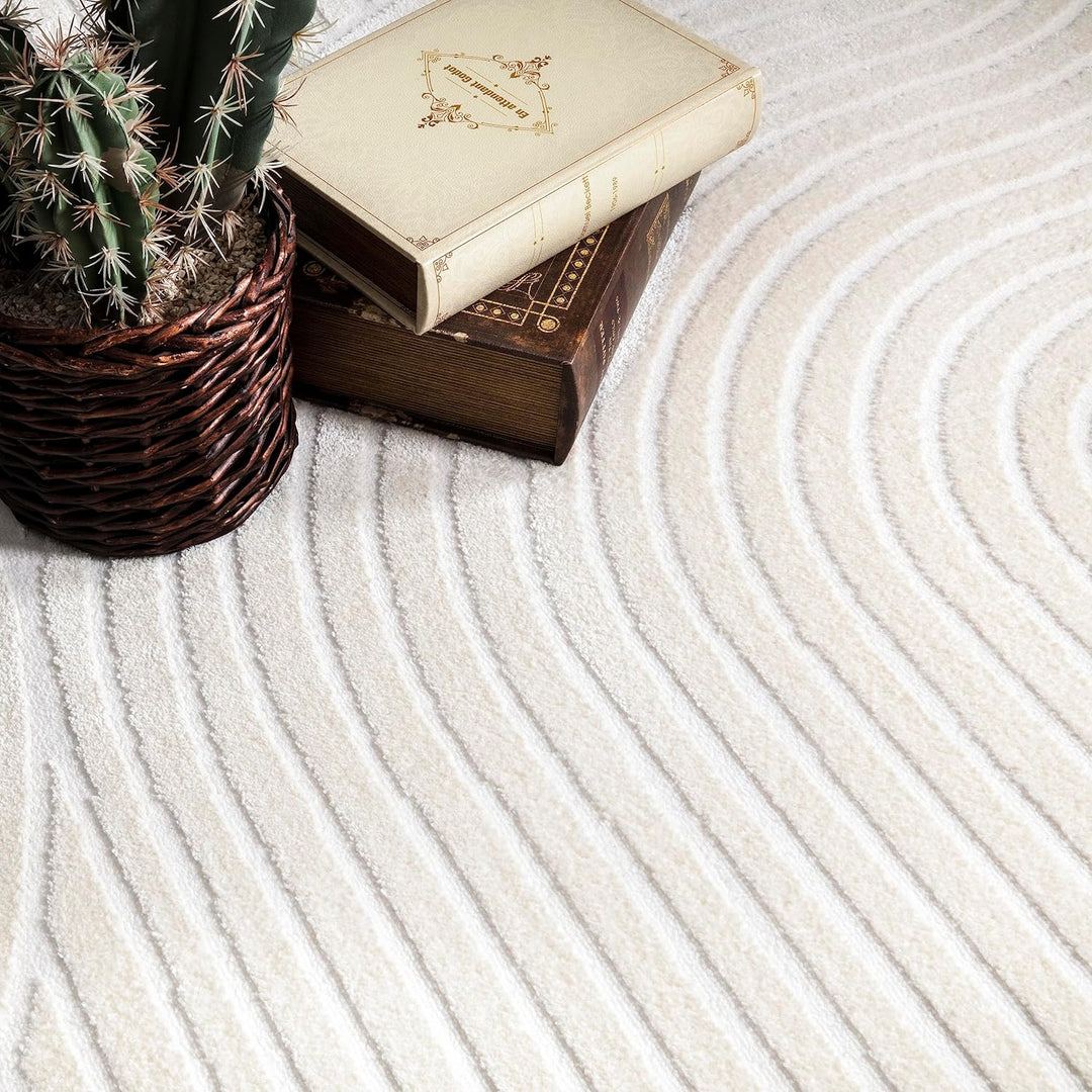 Paco Home Teppich Wohnzimmer Schlafzimmer Kurzflor Skandinavisches Boho Muster Regenbogen Geometrisc
