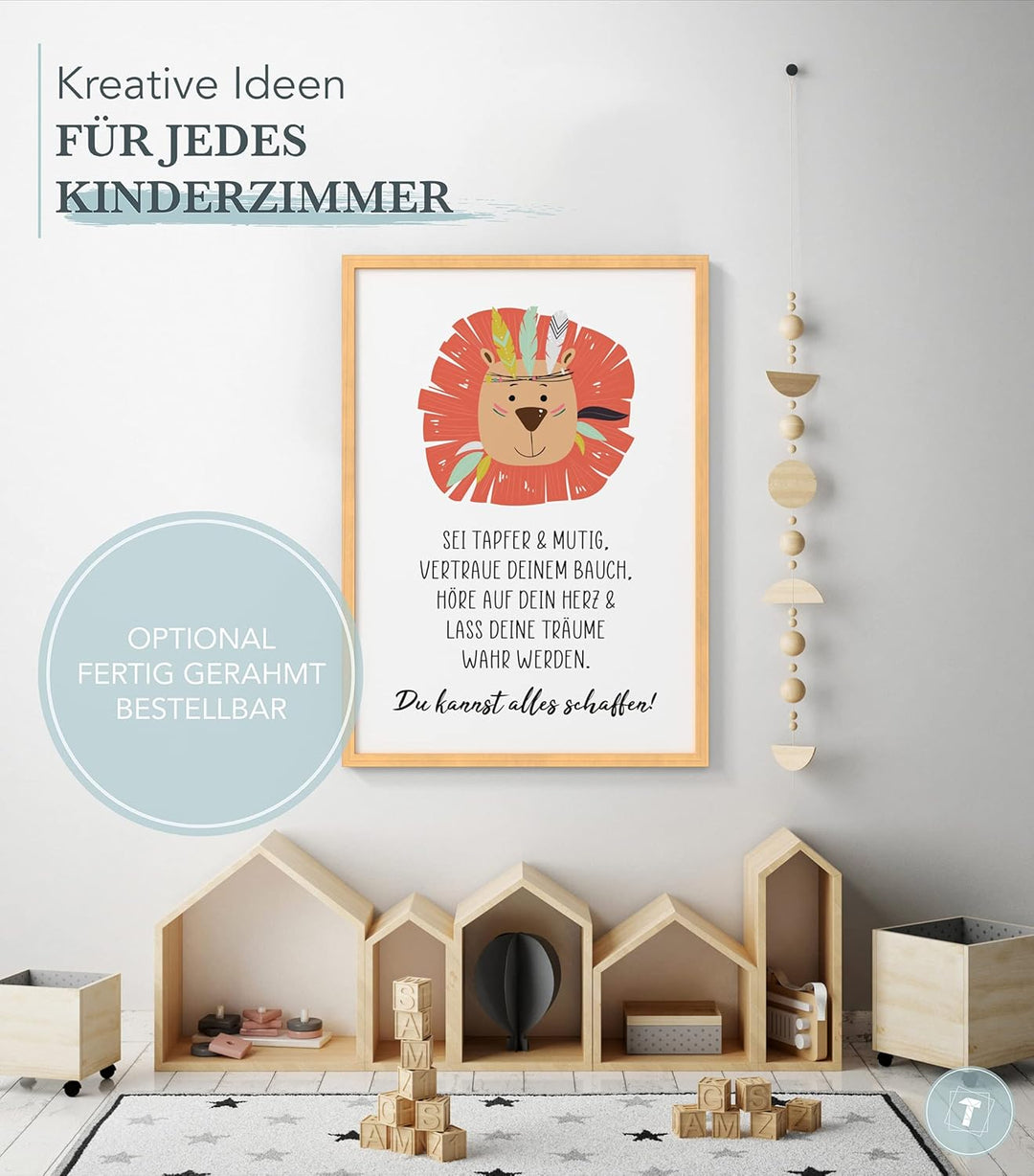 Papierschmiede® Kinderposter in A2 (42cm x 59,4cm), Wanddeko für Kinderzimmer oder Spielecke, Gesche