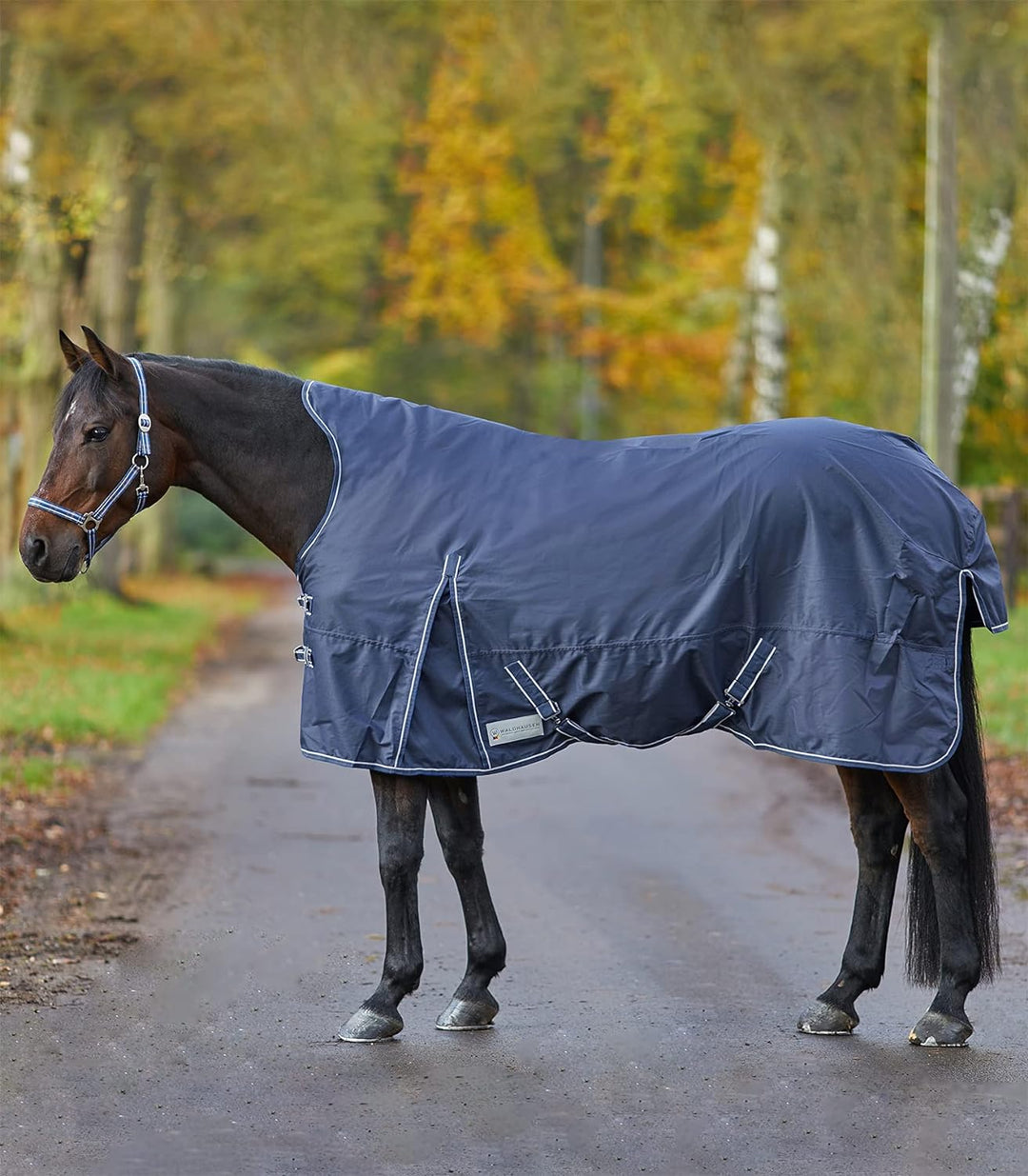 WALDHAUSEN Economic Outdoordecke, 200 g High Neck nachtblau 135 cm, nachtblau 135 cm
