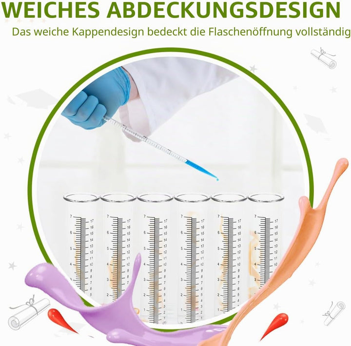 jojofuny 2stücke Glas-regenmesserrohr Für Aussenbereich Regenmesszylinder Regenwasser Messglas Regen