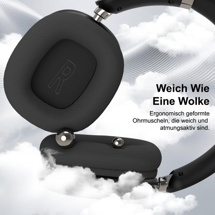 Bluetooth Over-Ear-Kopfhörer Kabellos, Hi-Fi Stereo mit Freisprechen, 30 Std Spielzeit, Sprachassist