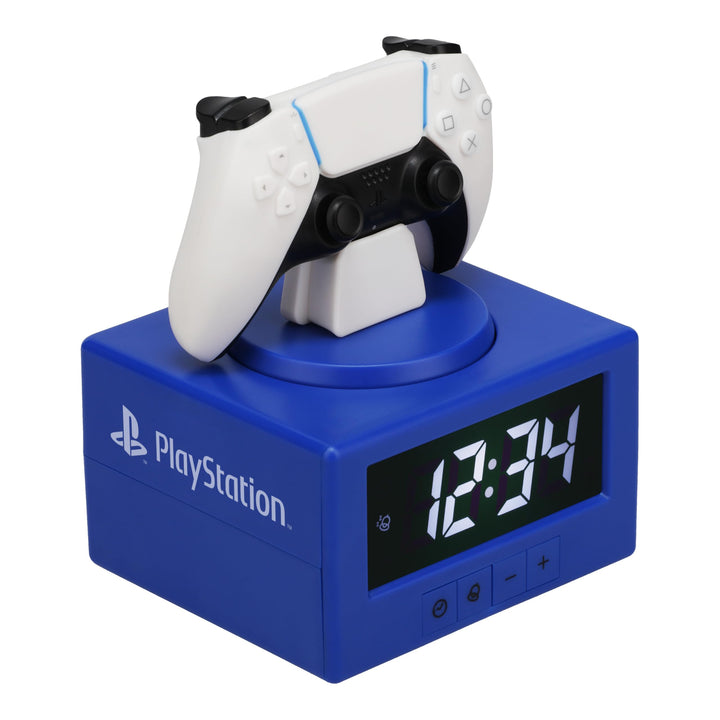 Paladone Wecker, digital, mit Nachtlichtfunktion, Motiv: Playstation DualSense Controller, offiziell