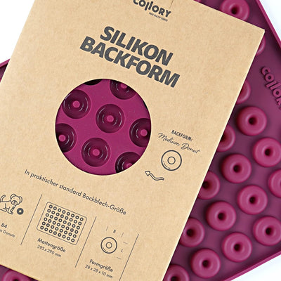 Collory Medium Donut (2,8cm) Silikon Backform für Hundekekse & Hundeleckerlis, Pralinenform, Schokol