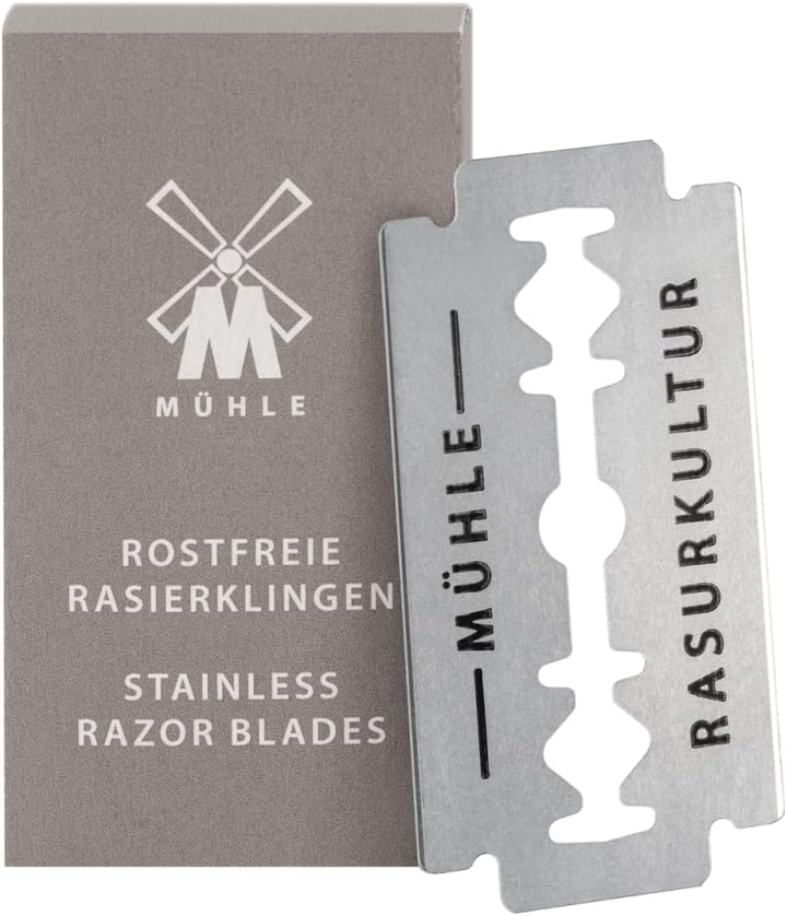 MÜHLE 200er Pack Rasierklingen für alle gängigen Modelle der Sicherheitsrasierer und Rasierhobel - r
