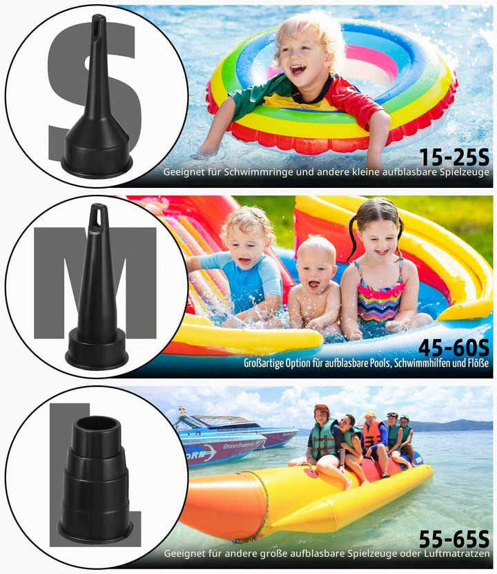 Tragbare Sup Pumpe Elektrisch mit 4000mAh Akku, Schnell Aufblasbare Elektrische Luftpumpe, Mini Akku