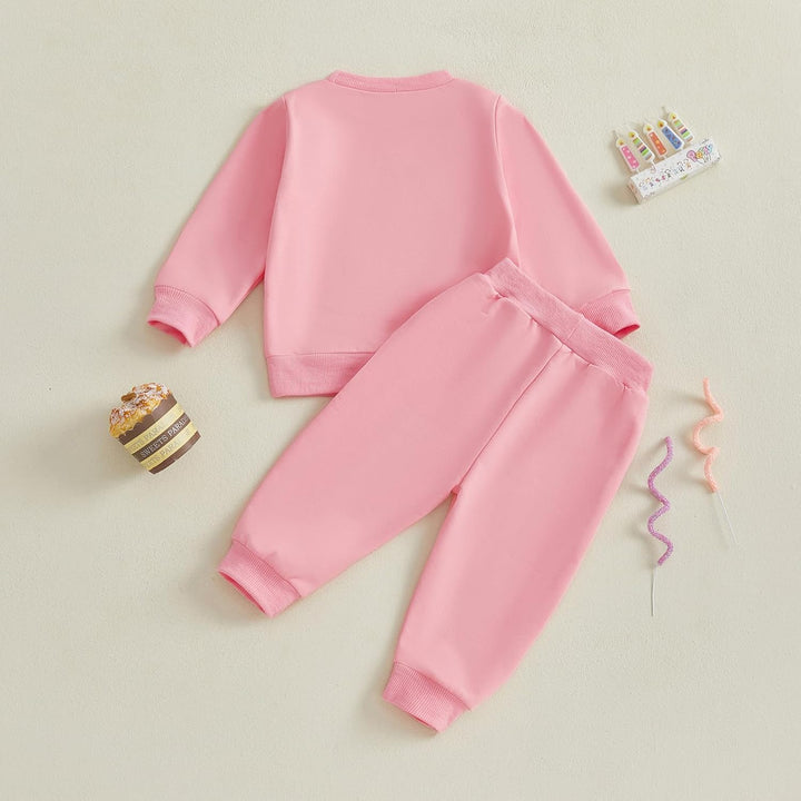 Loalirando Baby 1 Jahr Geburtstag Outfit Mädchen Kleidung Set Langarm Oberteil + Hose Trainingsanzug
