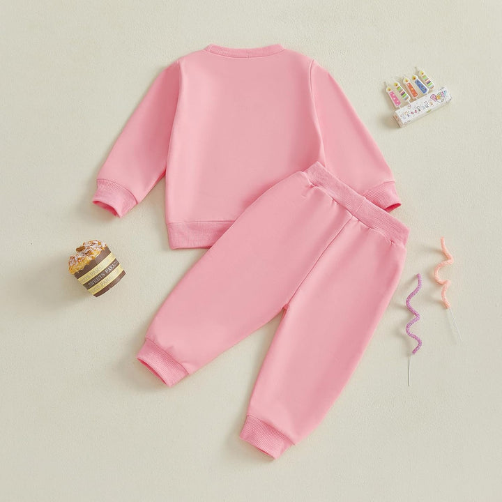 Loalirando Baby Mädchen 1 Cupcake 1. Jahr Geburtstag Outfit | Sweatshirt + Hose Baby Mädchen Winter