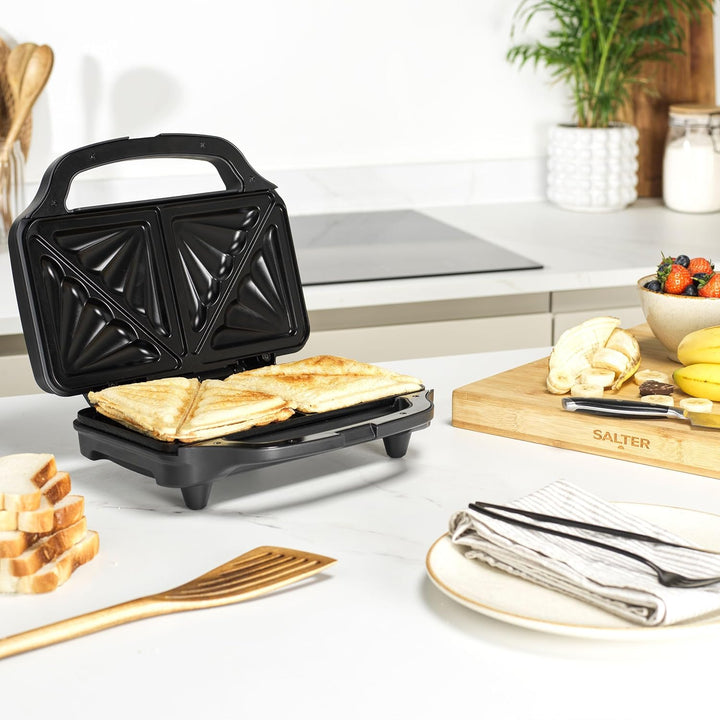 Salter Sandwich-Toaster – Antihaftbeschichteter, Deep Fill Toastie-Maker, zusammen mit 2 getoasteten