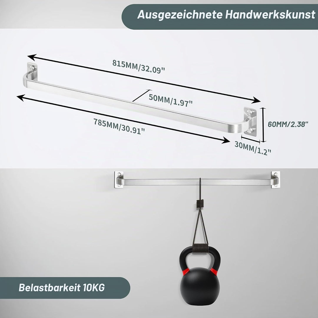 Mooche Handtuchhalter, Wandmontage, 81.5 cm, SUS304 Edelstahl, Einzelhandtuchstange für Badezimmer,