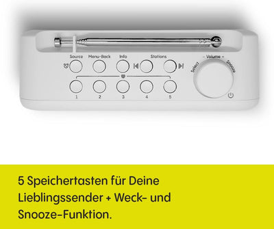 Pure Elan One2 tragbares DAB+/FM Radio mit Bluetooth 5.1 (LCD-Display, 10 Speichertasten, Batteriebe