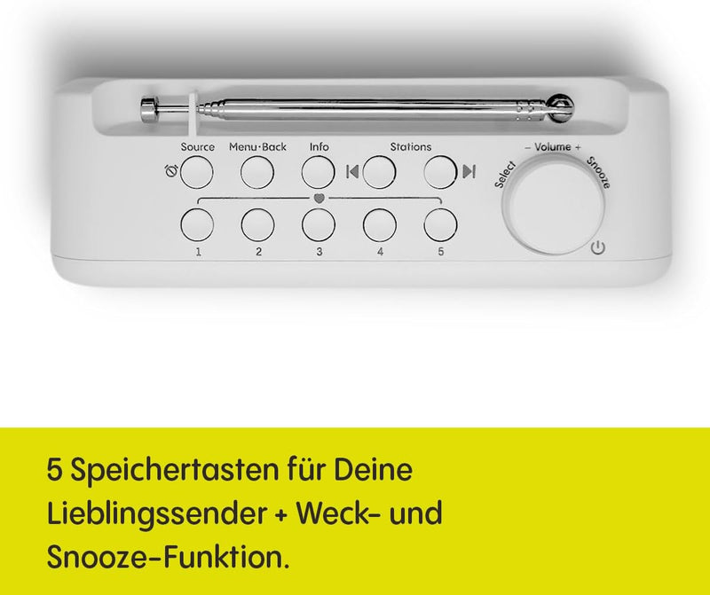 Pure Elan One2 tragbares DAB+/FM Radio mit Bluetooth 5.1 (LCD-Display, 10 Speichertasten, Batteriebe