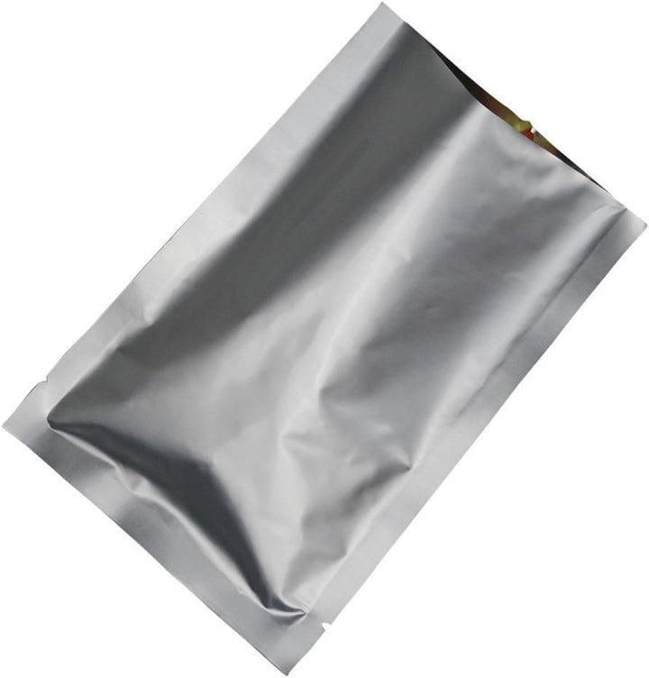 WACCOMT Pack 100 Stück Silberne Mylar Beutel Reine Aluminiumfolie Flache Lebensmittel Lagerung Tasch