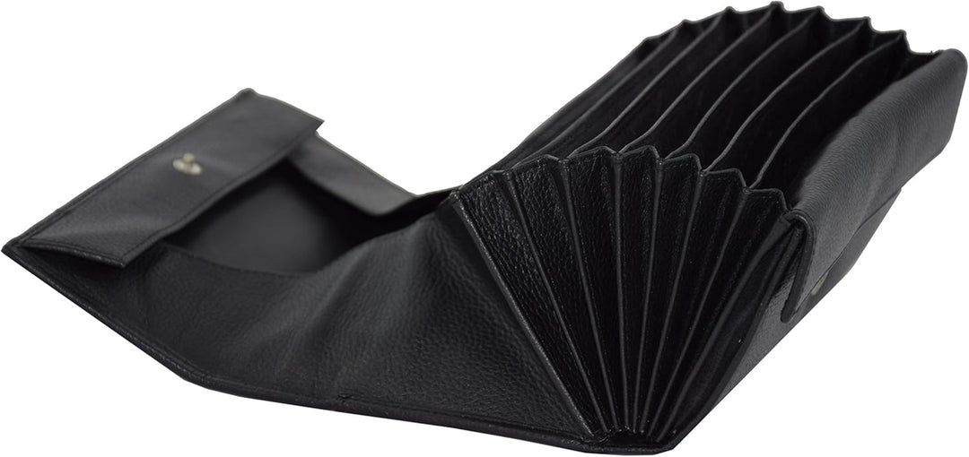 Menzo Kellnerbörse aus echten Leder, Kellnertasche, Kellnerportemonnaie, Kellnerbeutel schwarz