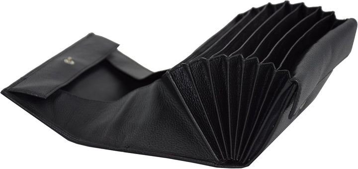 Menzo Kellnerbörse aus echten Leder, Kellnertasche, Kellnerportemonnaie, Kellnerbeutel schwarz