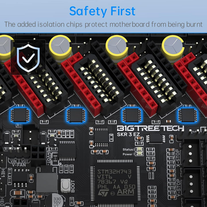 BIGTREETECH SKR 3 EZ Mainboard Silent Motherboard 48 V Hochgeschwindigkeitsdruckunterstützung Marlin