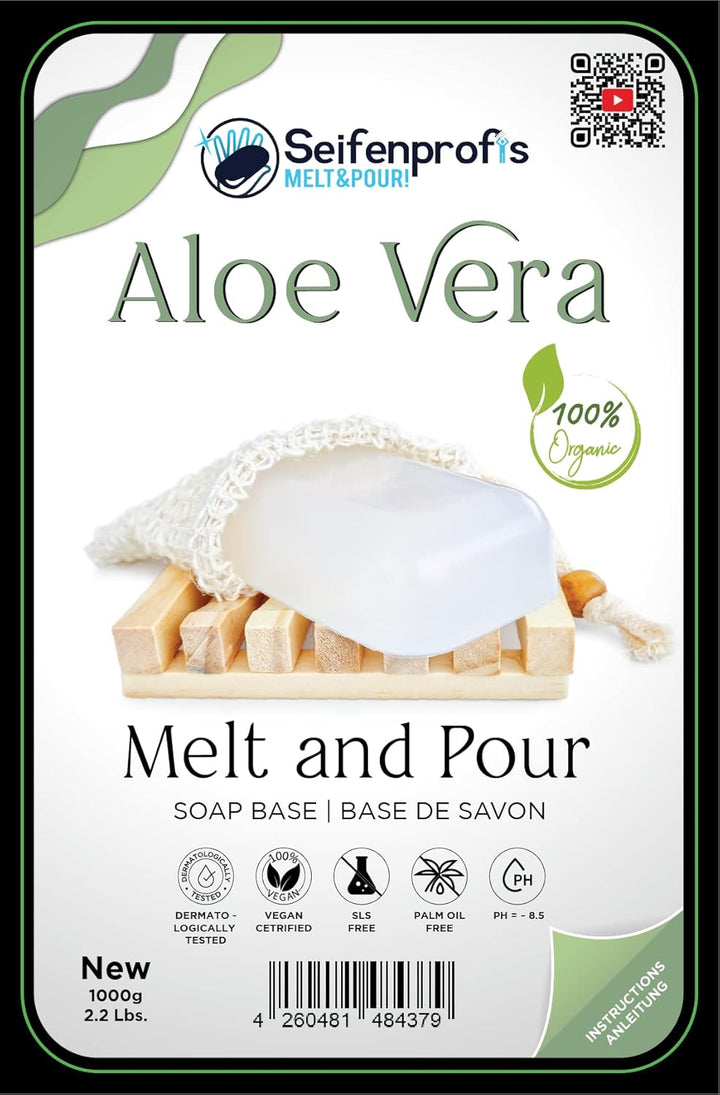 Seifenprofis - Aloe Vera Seife- Glycerinseife Rohseife Seifenbasis (3kg SLS+SCS-Frei) 100% Vegan zum