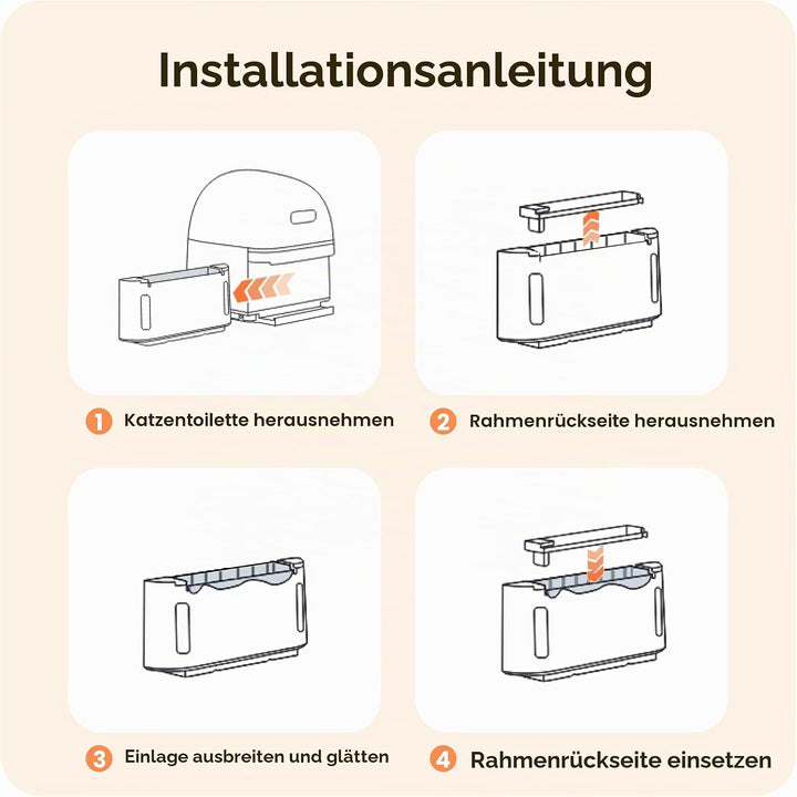 HHOLOVE Selbstreinigende Katzentoilette Müllsack, Katzentoilettenbeutel mit Zugbändern, 3 Rollen, 60