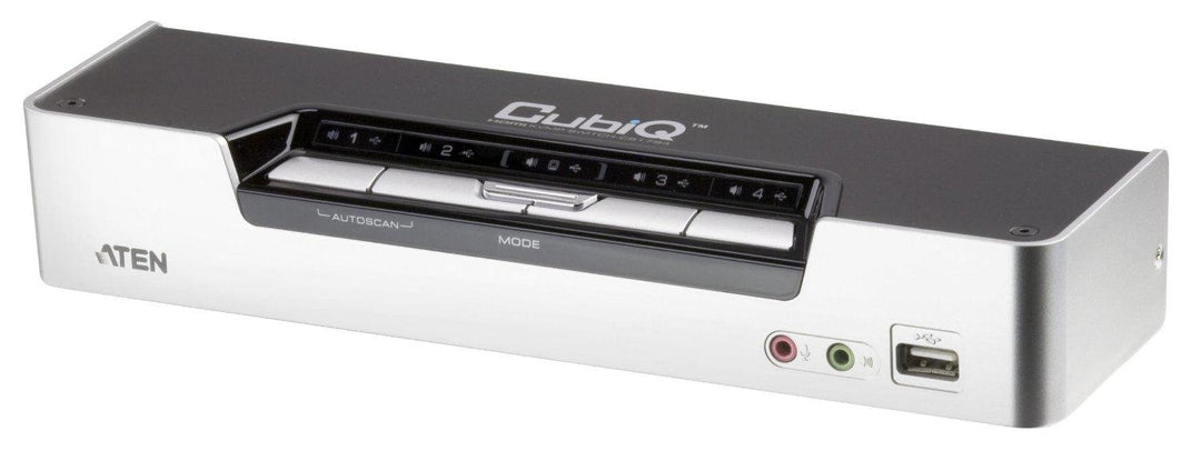Aten CS1794 KVMP 4-fach Switch (4-polig, 4x HDMI, 4x USB), Silber