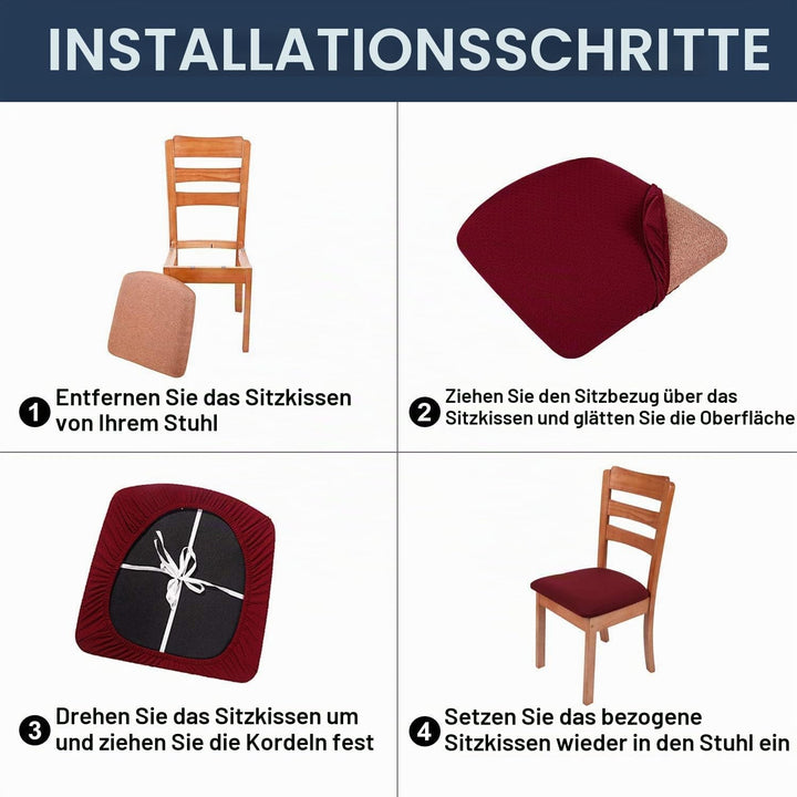Homaxy Stretch Spandex Jacquard Esszimmerstuhl Sitzbezüge, herausnehmbarer waschbarer Anti-Staub Ess