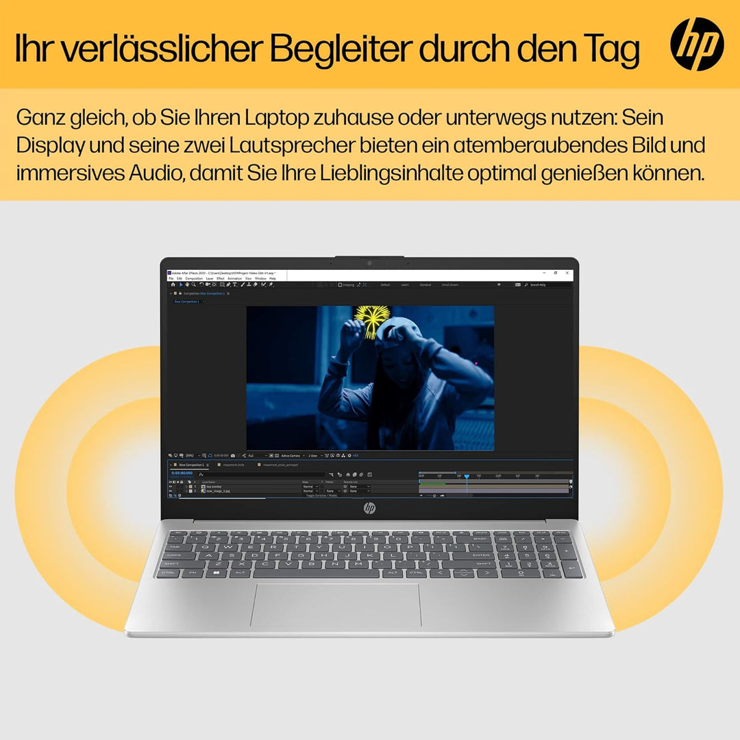 HP Laptop | 15,6 Zoll (39,6 cm) FHD IPS Display | AMD Ryzen 5 7520U | 16 GB RAM | 512 GB SSD | AMD R