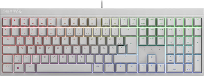 CHERRY MX 2.0S, kabelgebundene Gaming-Tastatur mit RGB-Beleuchtung, Deutsches Layout (QWERTZ), MX RE