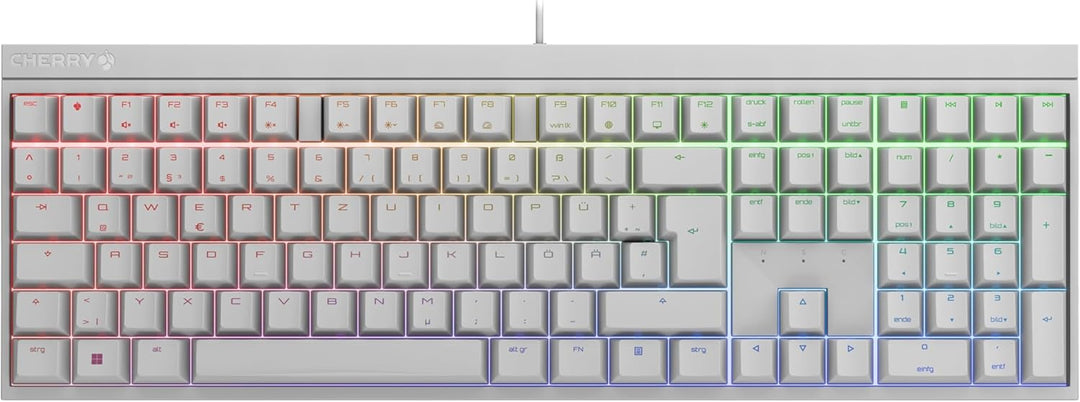 CHERRY MX 2.0S, kabelgebundene Gaming-Tastatur mit RGB-Beleuchtung, Deutsches Layout (QWERTZ), MX Br