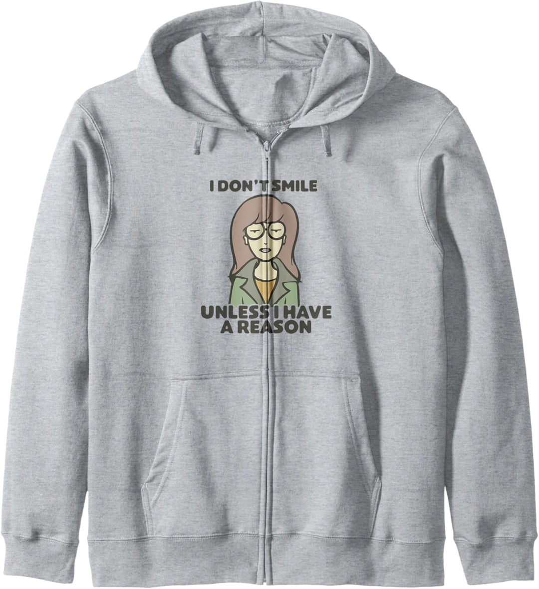 MTV Daria I Don't Smile Text Portrait Kapuzenjacke