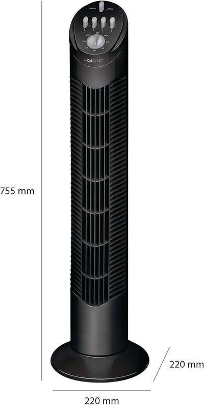 Clatronic Tower Fan/ Turmventilator/ Säulenventilator/ Standventilator TVL 3546; Oszillation 75 Grad
