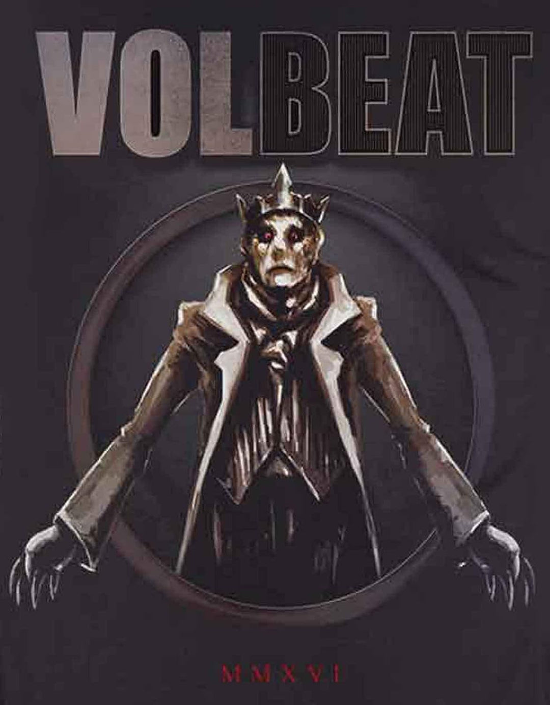 Volbeat T Shirt King of The Beast Band Logo Nue offiziell Herren Schwarz M