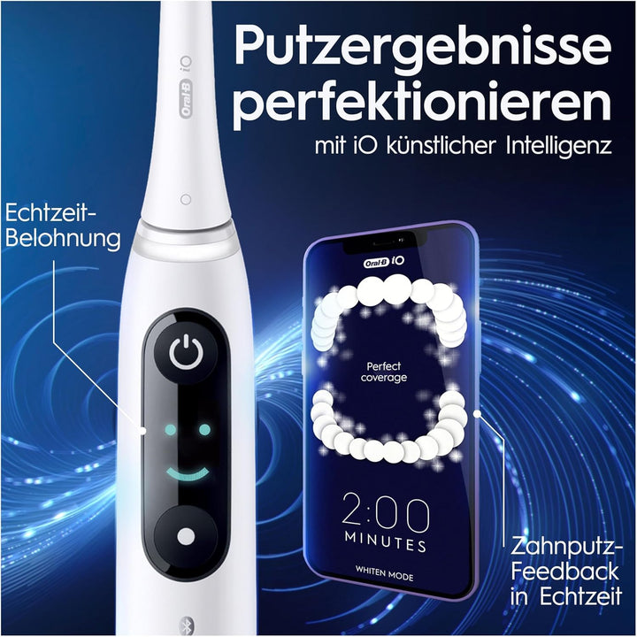 Oral-B iO Series 8 Elektrische Zahnbürste/Electric Toothbrush, 2 Aufsteckbürsten, 6 Putzmodi für Zah