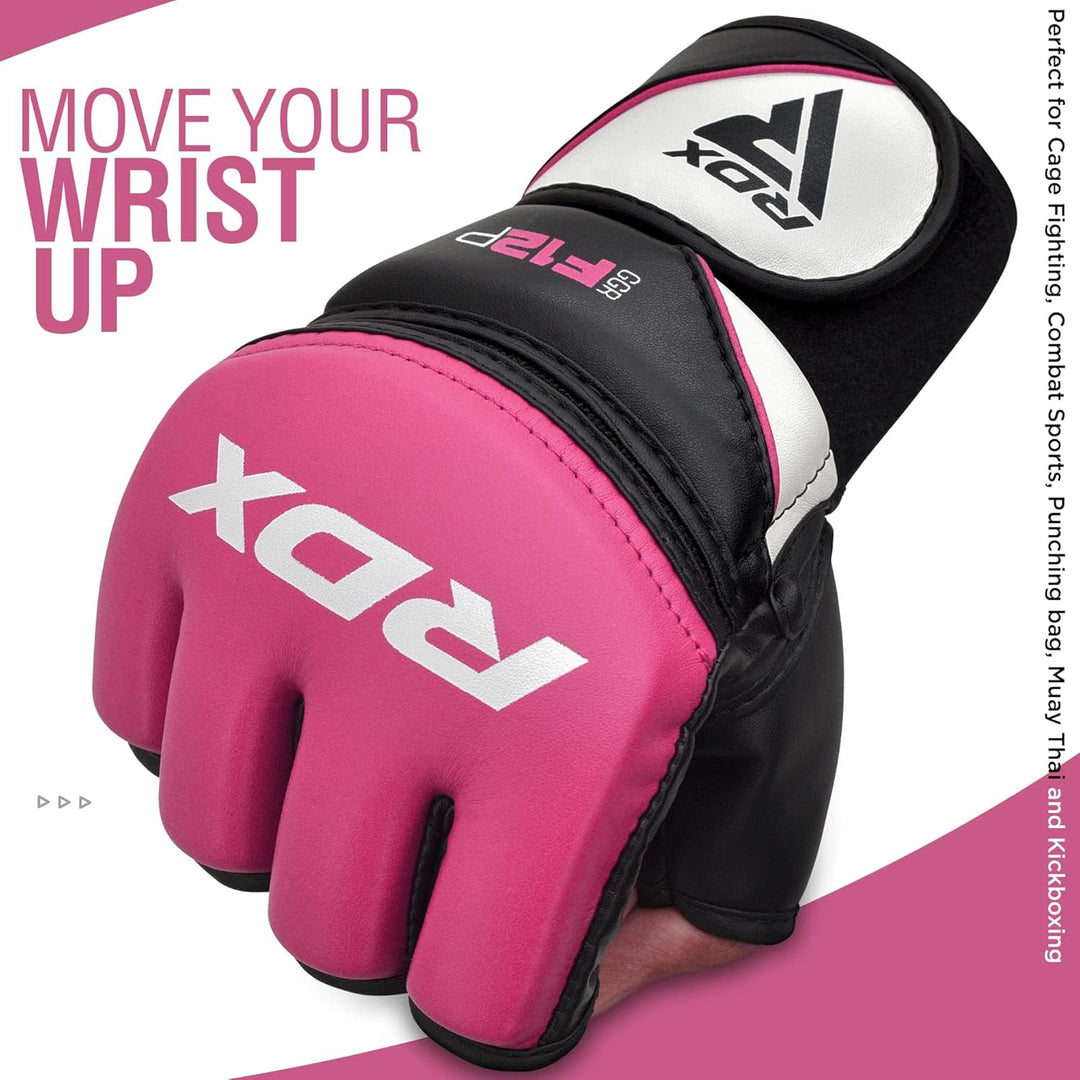 RDX MMA Handschuhe Damen für Kampfsport, Frauen Maya Hide Leder Sparring Trainingshandschuhe Profi K