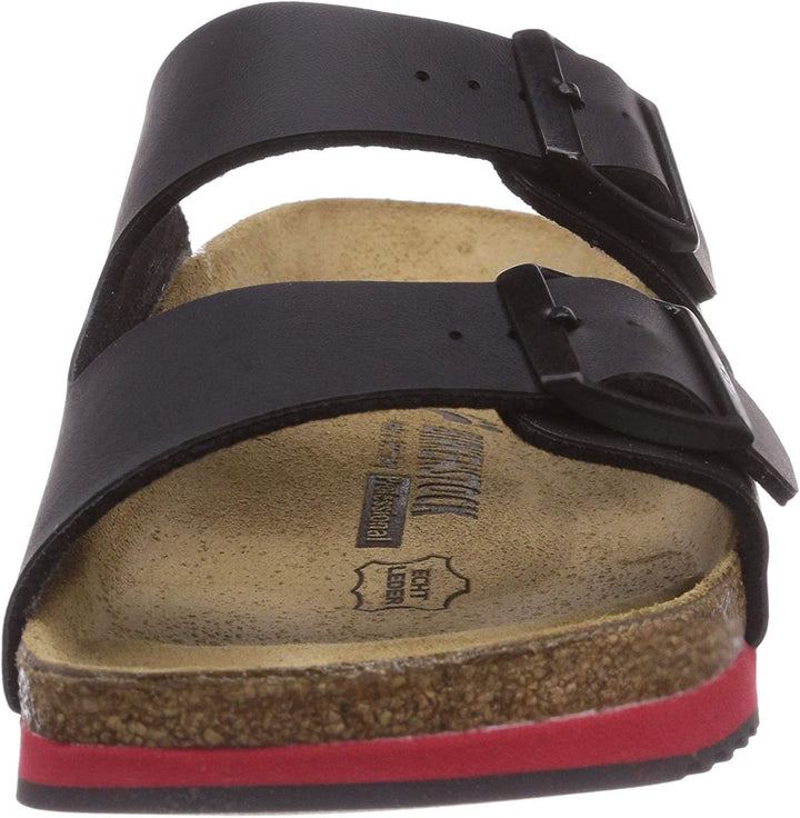 Birkenstock Classic Arizona Leder Unisex-Erwachsene Pantoletten 38 EU Schmal Schwarz, 38 EU Schmal S