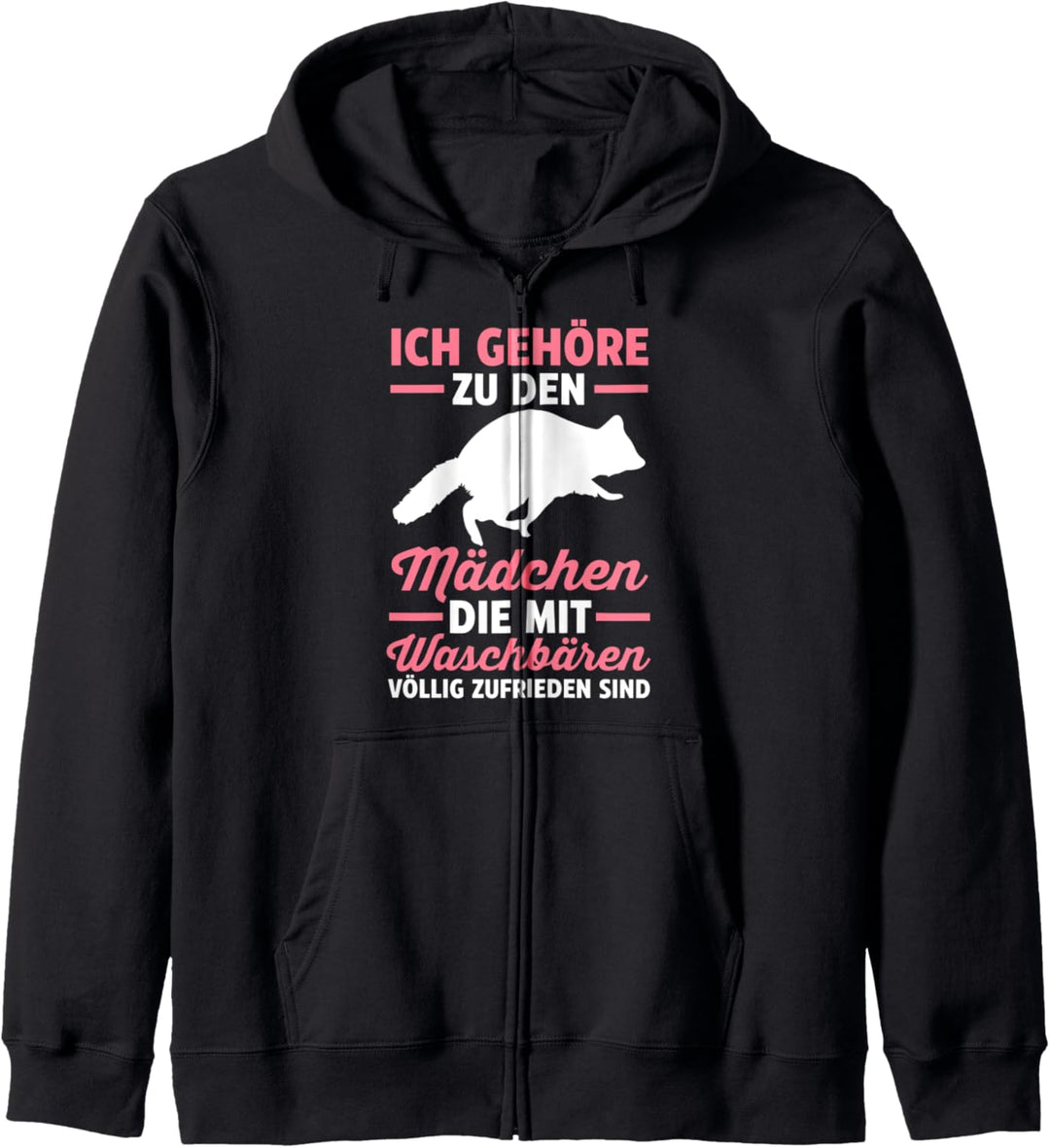 Waschbären Mädchen Waschbär Kapuzenjacke