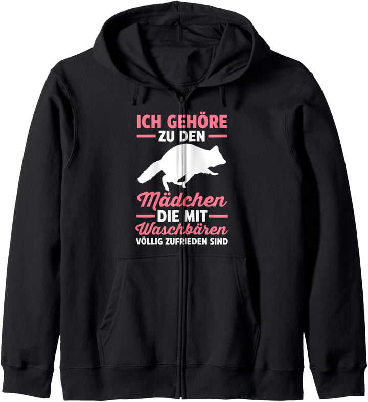 Waschbären Mädchen Waschbär Kapuzenjacke