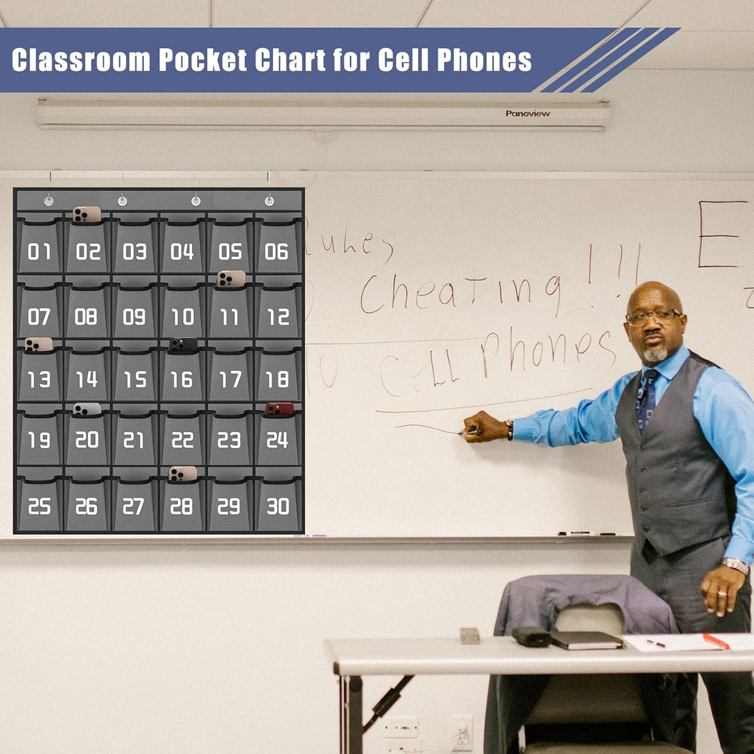 Loghot Nummeriertes Klassenzimmer Kleinteile Schrank Pocket Chart für Handys Halter Wand Tür Hängend