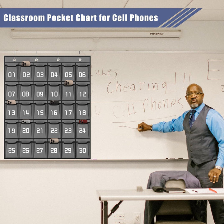 Loghot Nummeriertes Klassenzimmer Kleinteile Schrank Pocket Chart für Handys Halter Wand Tür Hängend